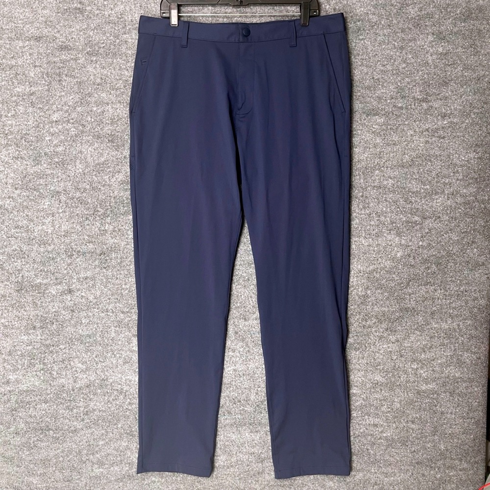 Rhone Commuter Pants Mens 36 Navy Blue Slim Straight Technical Stretch Trousers